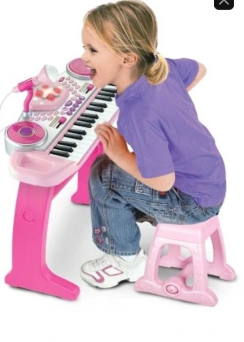 Elektroniczne Pianino Keyboard Girl'sPlay Toy Music Piano Sound Lights