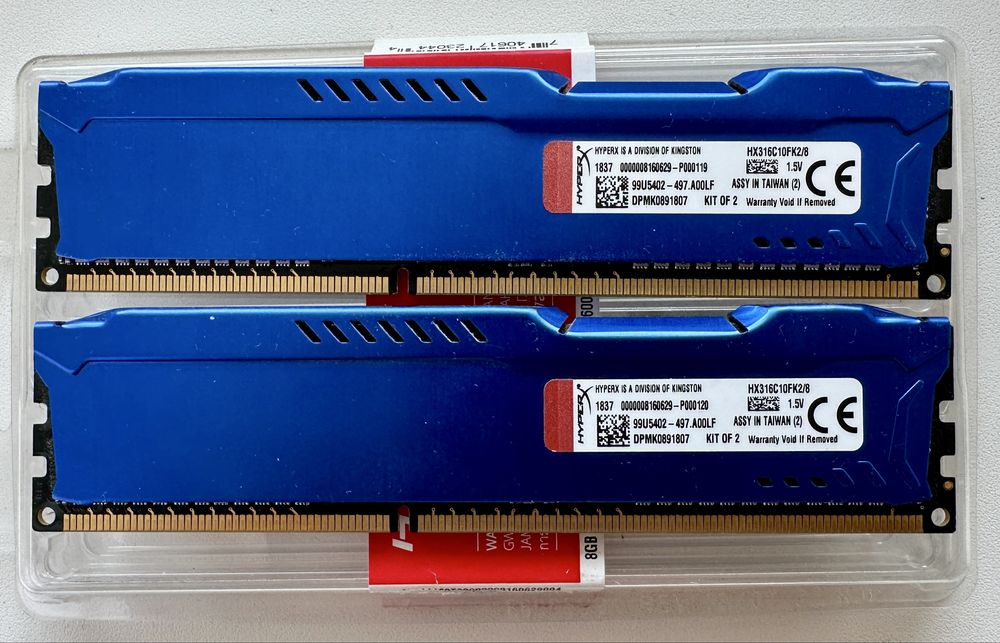Оперативна пам'ять HyperX DDR3-1600 8192MB PC3-12800 (2x4096) FURY