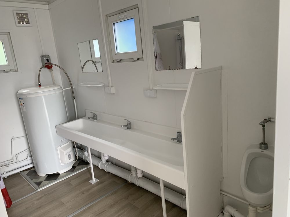 Kontener Biurowy Sanitarny zaplecze sanitarne umywalki WC brutto