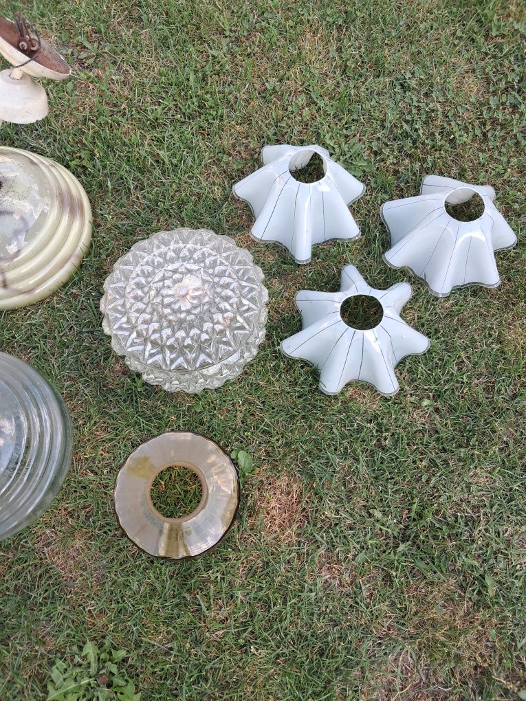 Klosze do lamp / szkło / antyk / PRL 2 szt