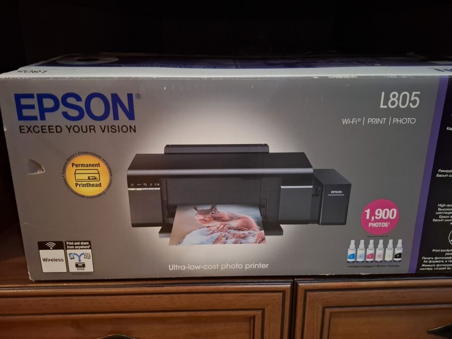 Принтер для цветной печати  Epson L805 с WI-FI