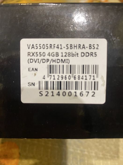 Відеокарта Radeon RX550 4 gb