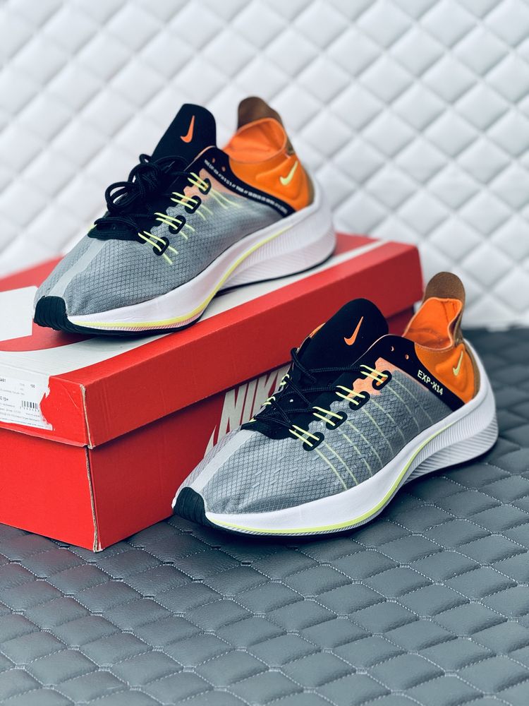 Nike EXP-14 grey-orange кроссовки мужские весенние Найк весна