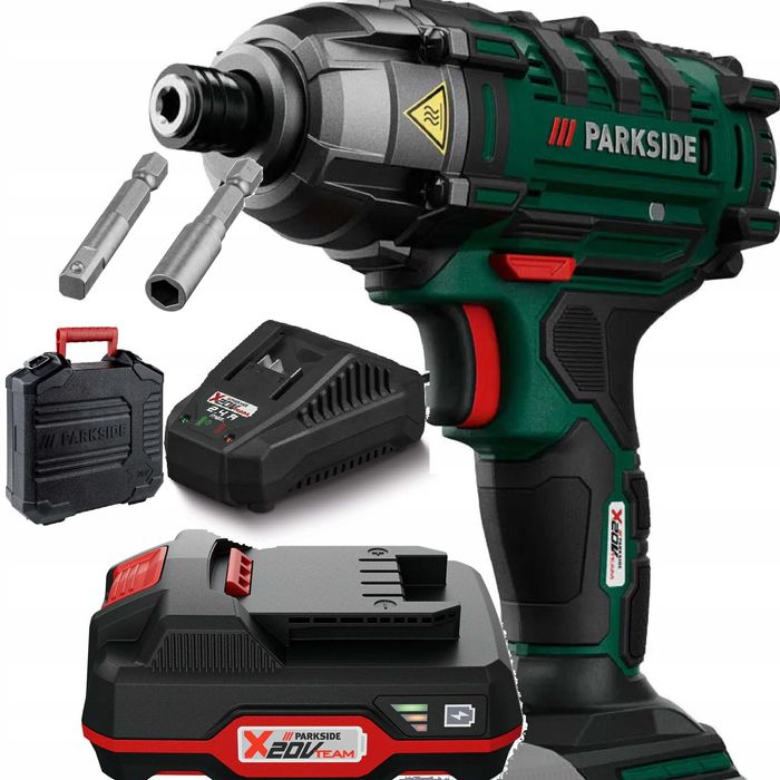 Klucz udarowy Parkside wkrętarka zakrętarka 180Nm akumulator ładowarka