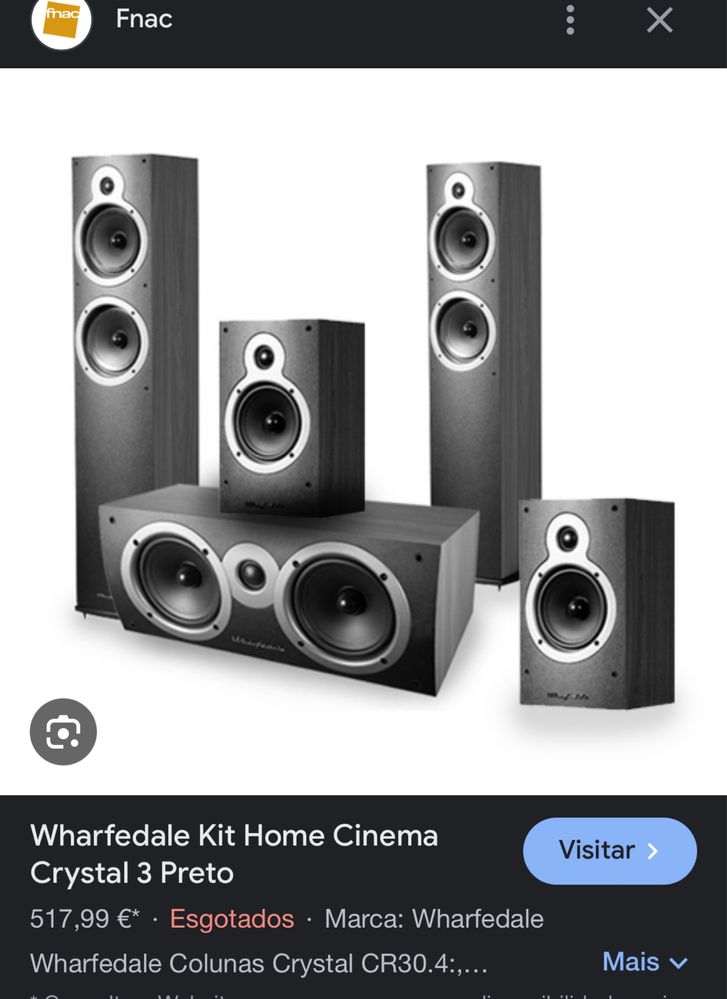 KIT Colunas Wharfedale Home Cinema Crystal