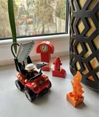 Klocki Lego duplo dowódca straży pożarnej w akcji