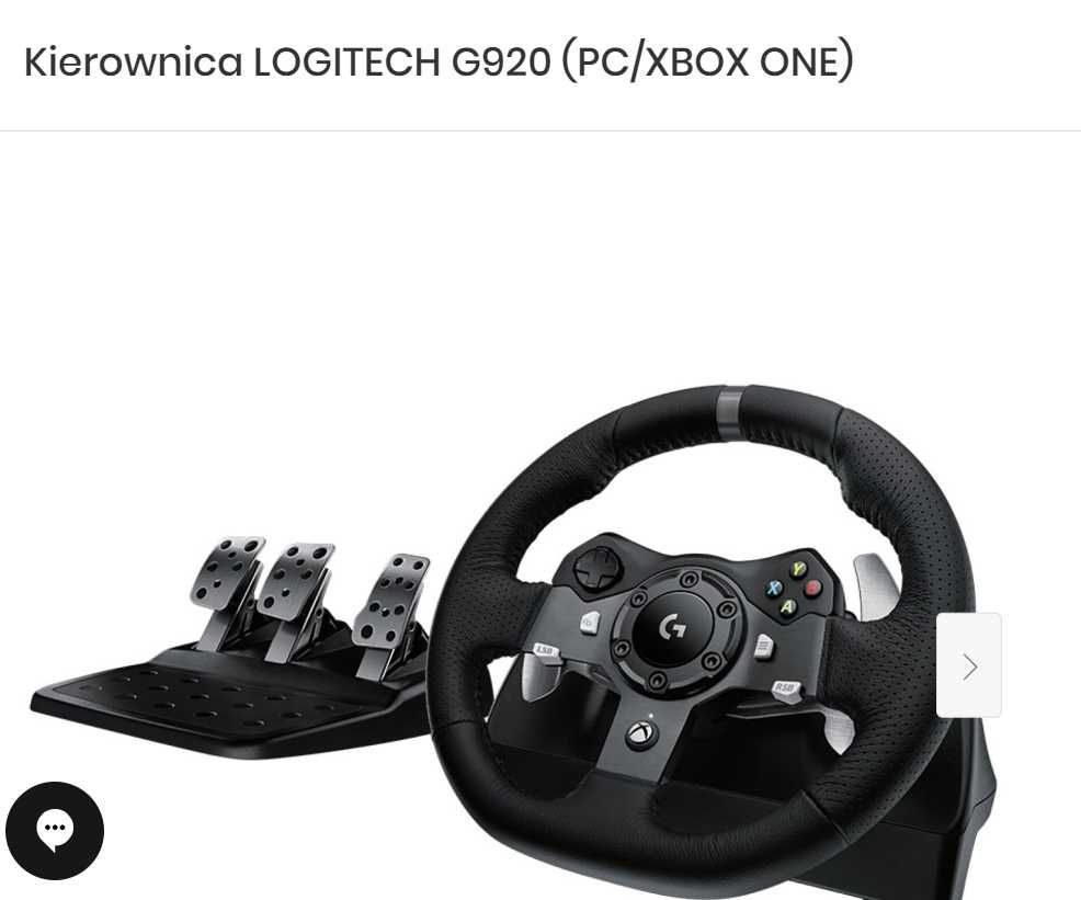 Zestaw Kierownica LOGITECH i pedały G920 (PC/XBOX ONE)