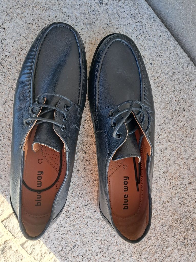 Sapatos homem em couro