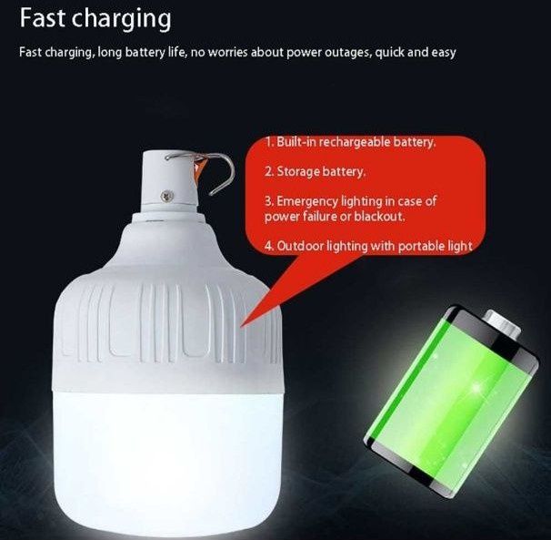 LED лампа для кемпінгу 60 W з підзарядкою USB