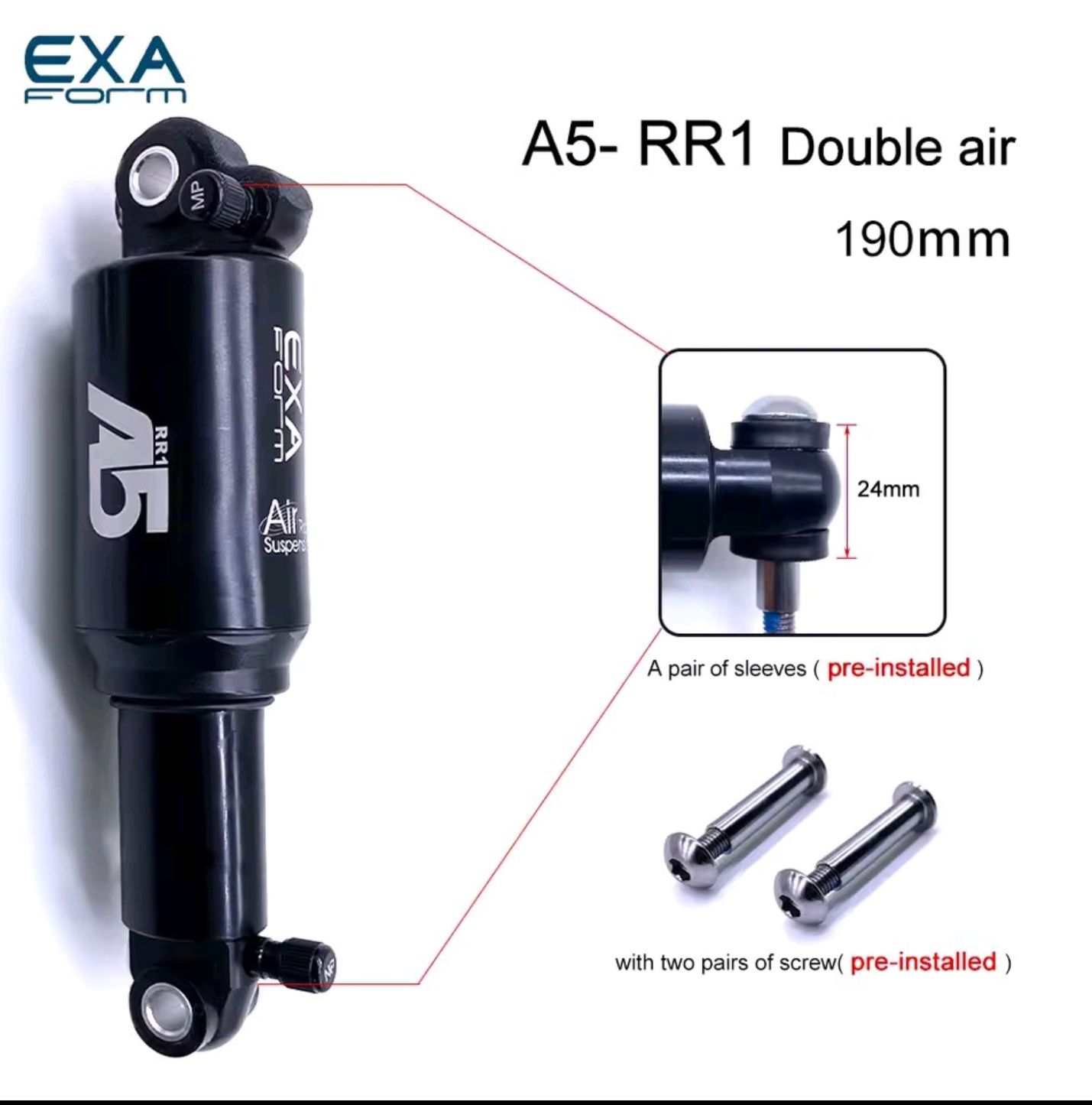 Амортизатор KS EXA A5 RE/RR1 165 та 190 mm