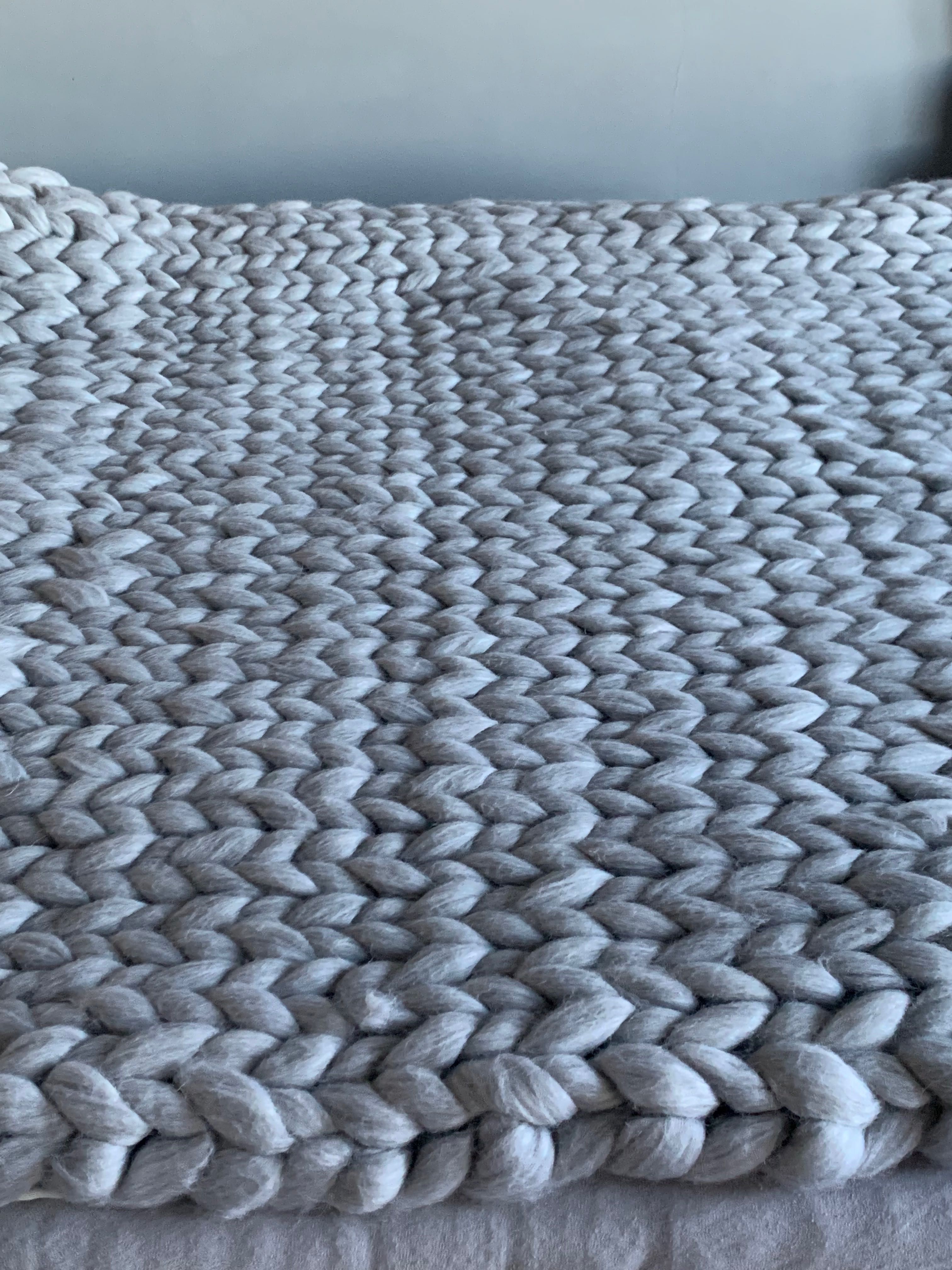 Pleciony koc chunky knit blanket