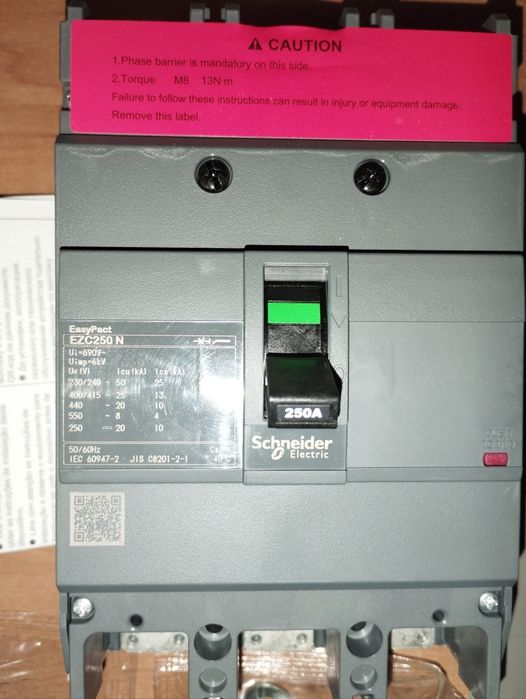 Автоматичний вимикач, 250A, Schneider Electric EZC250N3250
