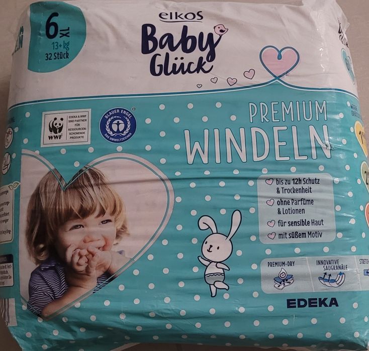 Підгузки Elkos Baby Glück XL "6", 13+ кг 32шт