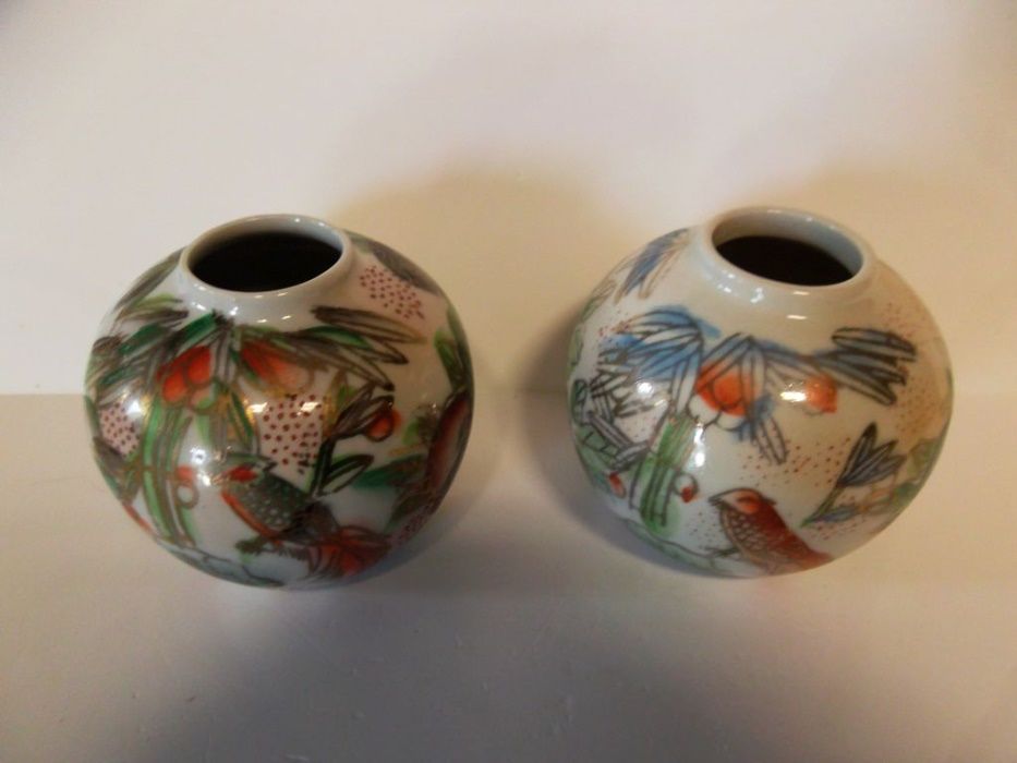 2 jarras asiáticas vintage pintadas á mão