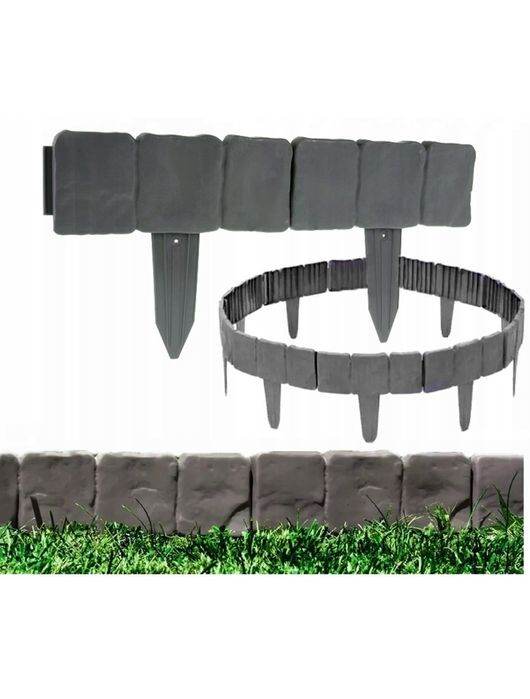 Palisada ogrodowa wysoka obrzeże trawnikowe 2.5m 10 sztuk