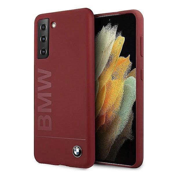 Etui Bmw Silicone Signature Logo na Samsung Galaxy S21+ - czerwone
