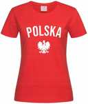 Koszulka Kibica Reprezentacji Polski Damska (m) T-shirt Polska Z Orzeł