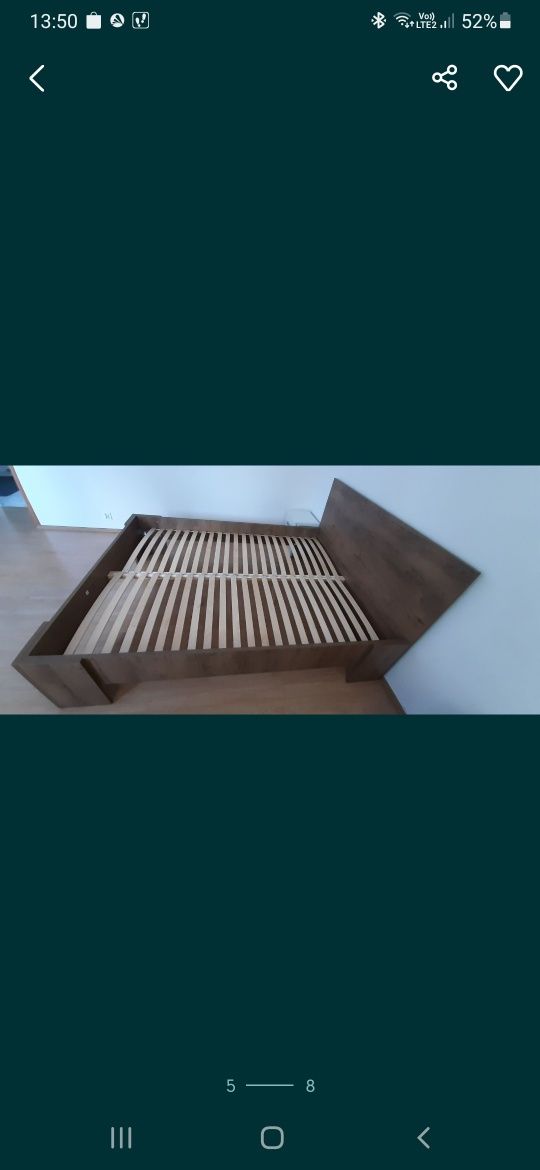 Drewniane łóżko 180x200 cm