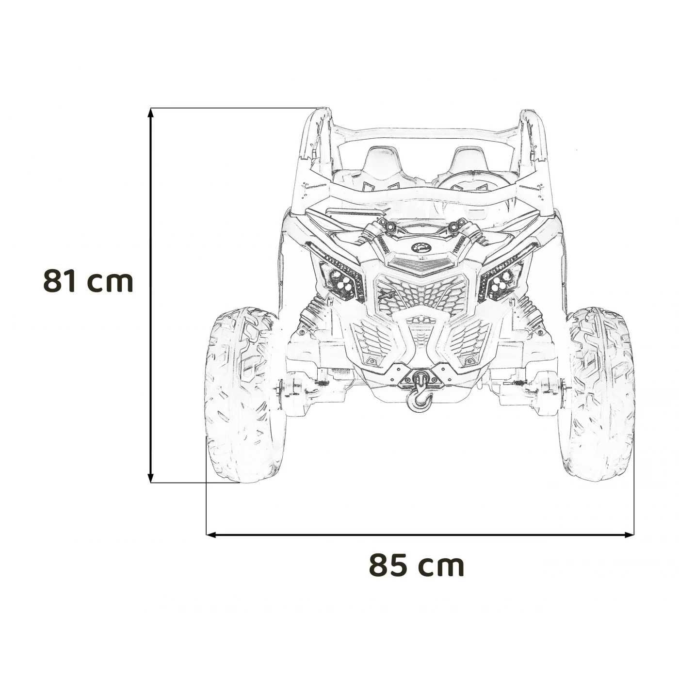 Pojazd Buggy CAN-AM Maverick 3 Turbo RR Czarny 4x200w