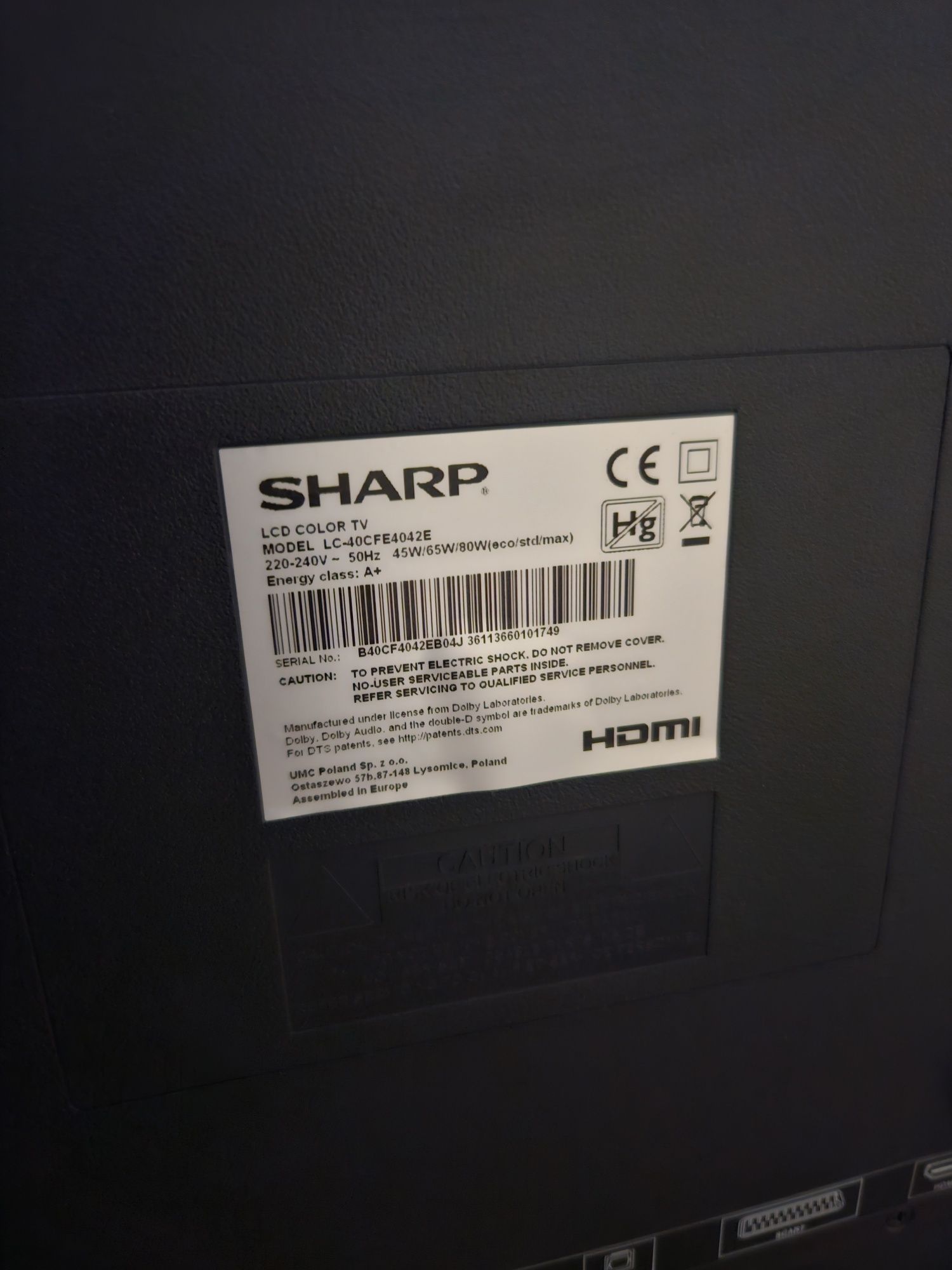 Telewizor SHARP LC-40CFE4042E