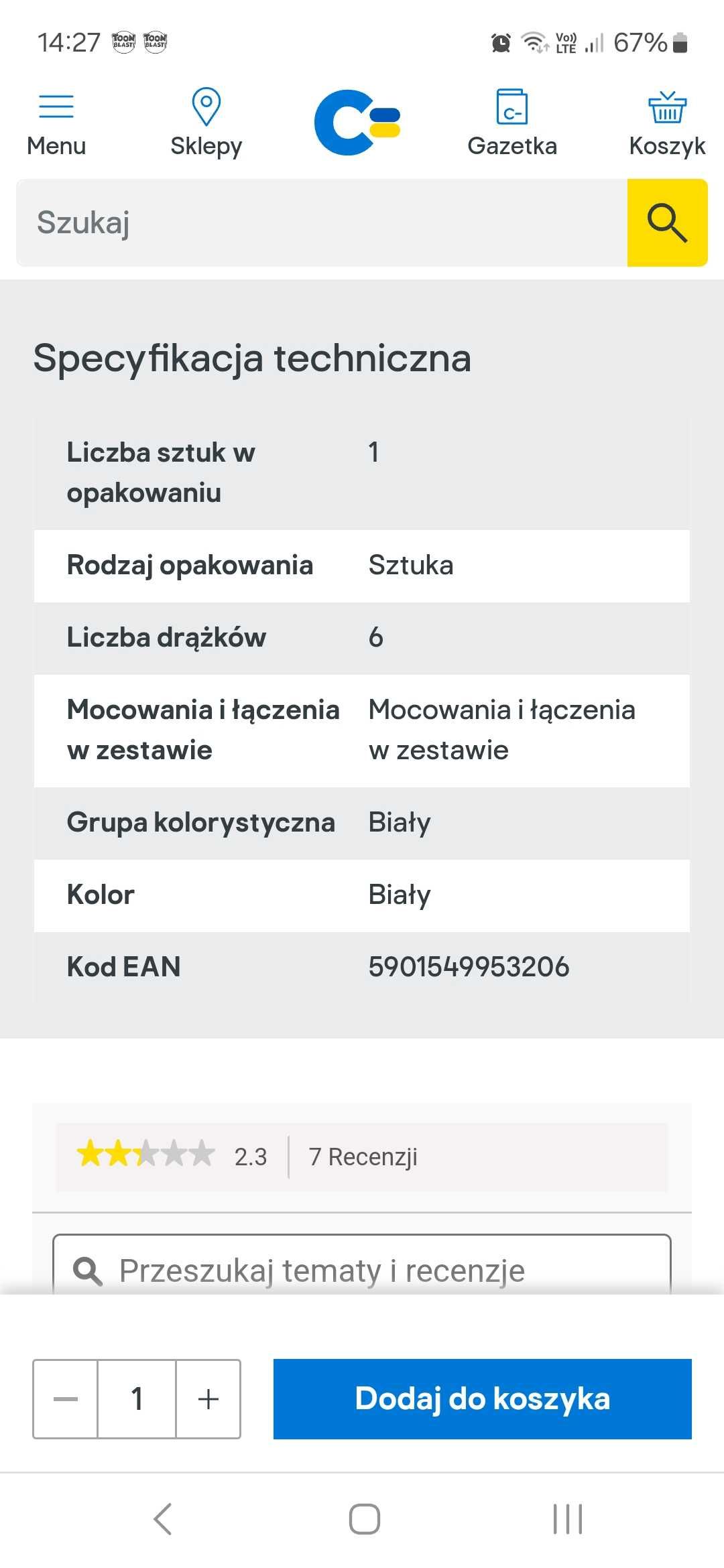 Suszarka sufitowa 6-prętowa nowa Sepio 140cm.Castorama-odbior osobisty