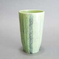 lata 50/60 zielony ceramiczny wazon