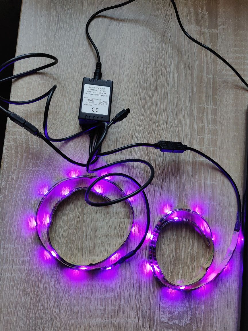 Zestaw taśm LED RGB z kontrolerem