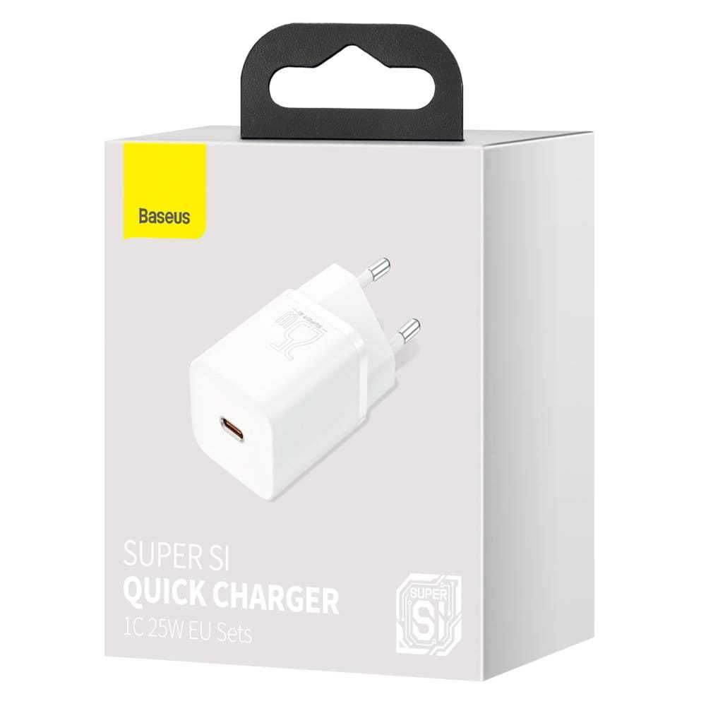 Baseus Super Si 1C Szybka Ładowarka USB C 25W 3A QC3 PD Biał Sklep Wwa