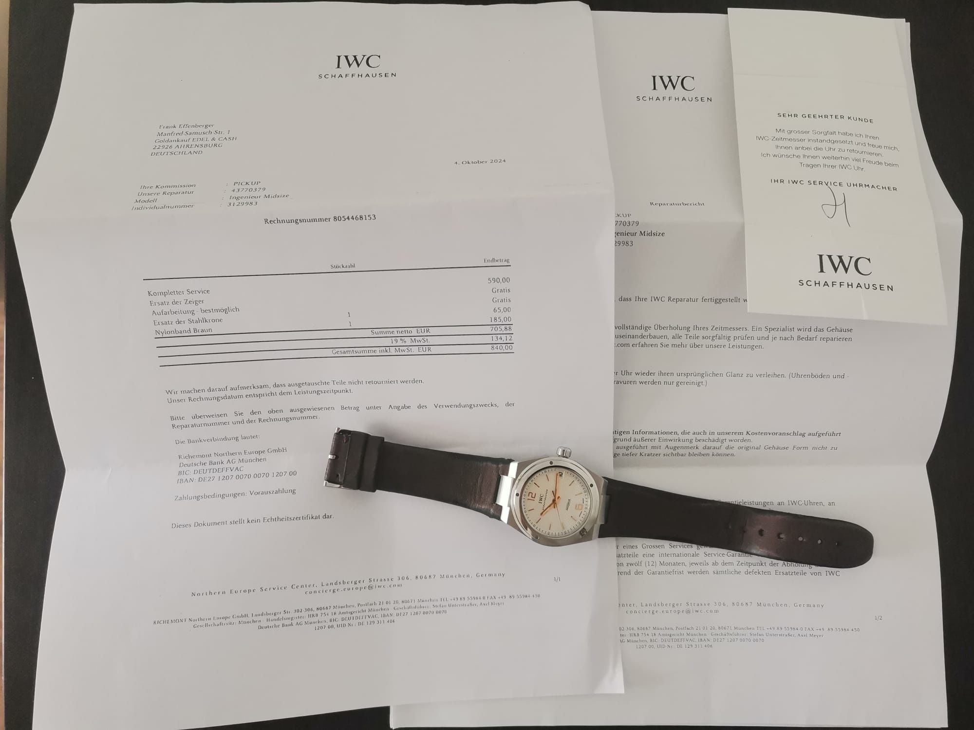 Zegarek automatyczny IWC Ingenieur