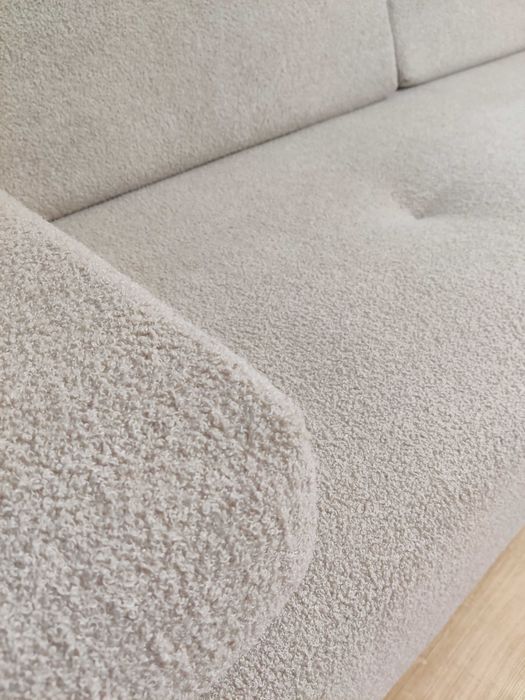 kanapa, sofa rozkładana bukla beż