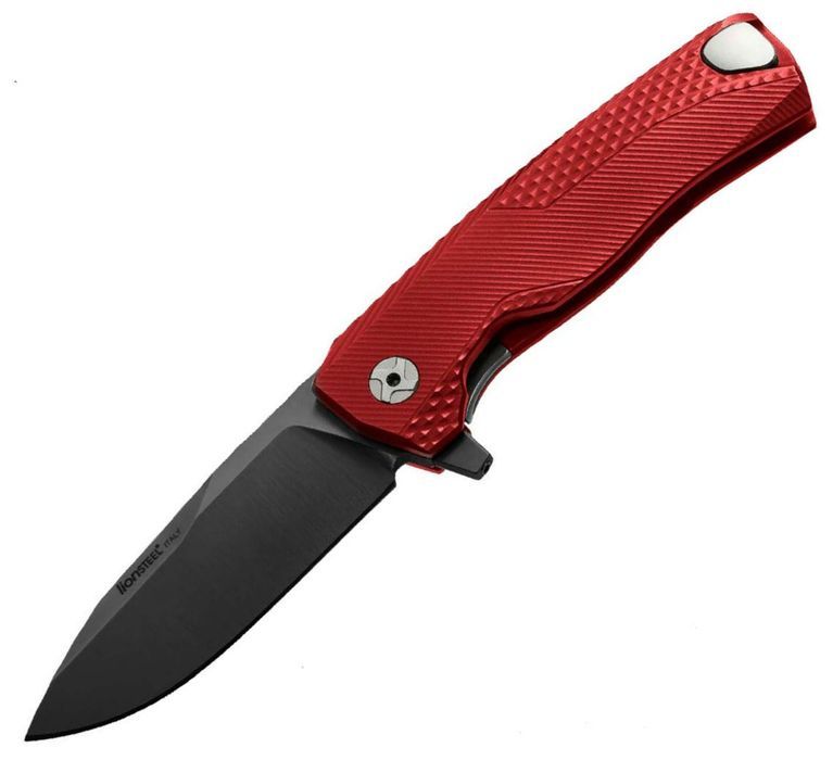 Nóż składany LionSteel ROK Red Aluminium, Black M390 by Molletta (ROK