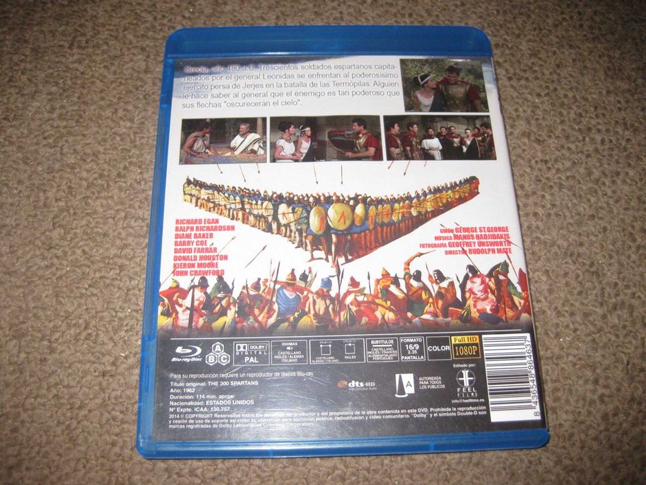 Blu-Ray "Os 300 Espartanos" com Richard Egan