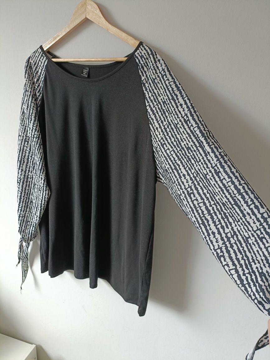 Bluzka damska czarna plus size