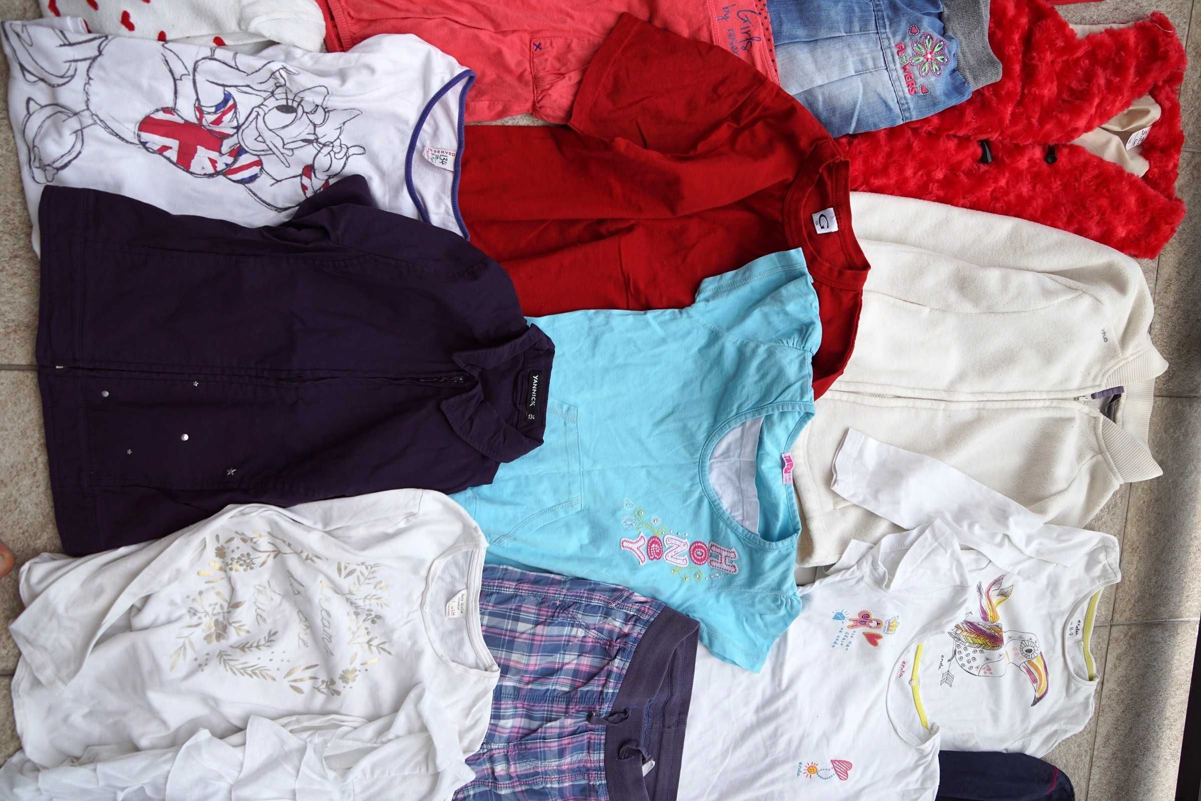 Mega paka ubrań 134 spodnie kurki bluzki zara H&M endo reserved inne