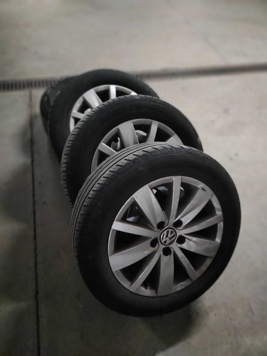 Kola aluminiowe 16" VW,opony letnie Viking 215/55/16,bieznik 5-6mm