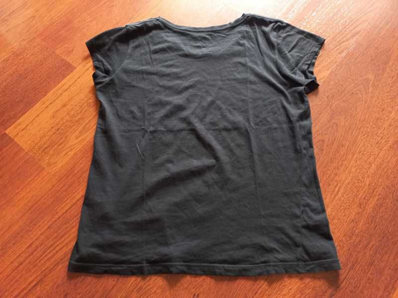 T-shirt czarny z nadrukiem, S