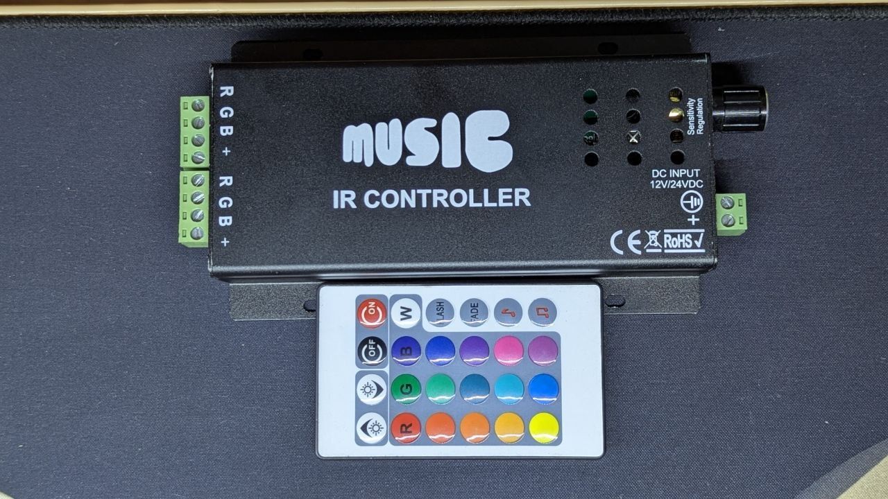 RGB music музыкальный контроллер 12A IR 144W 12V Так же есть лента RGB