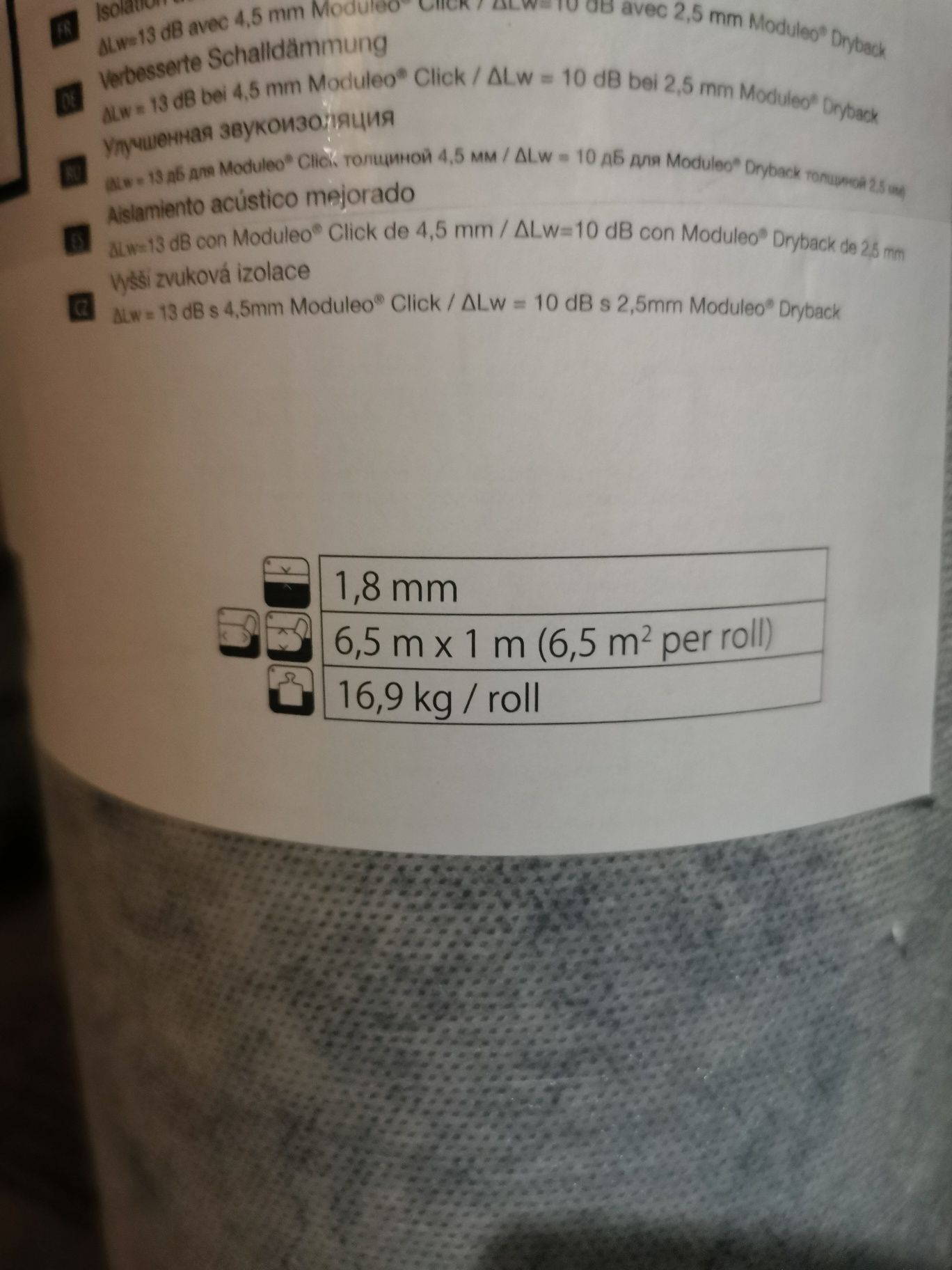 Podkład pod LVT PCV cała rolka