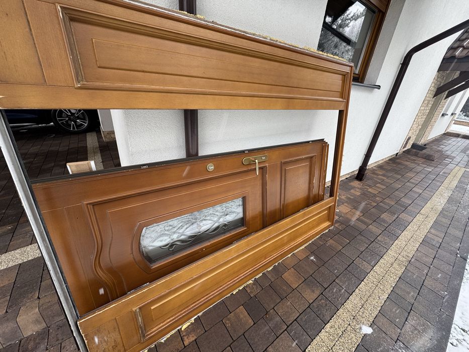 Drzwi mahoniowe duże zewnętrzne