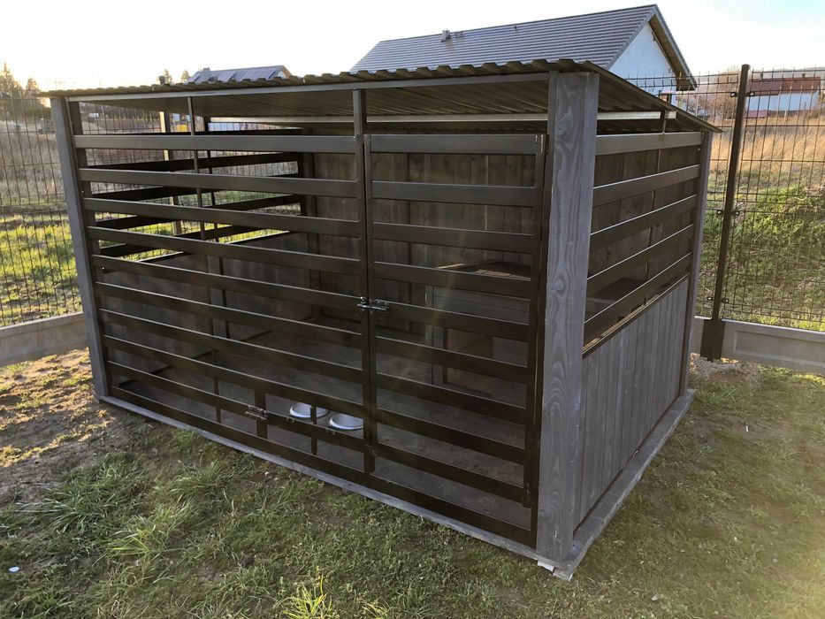 Kojec dla psa panel-drewno