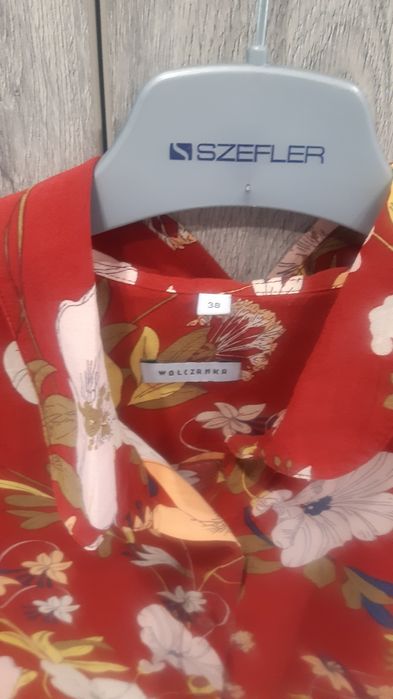 Bluzka Wólczanka bordowa w kwiaty