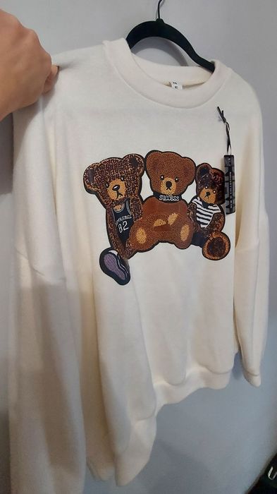 Sweterek z misiem uni M-XL