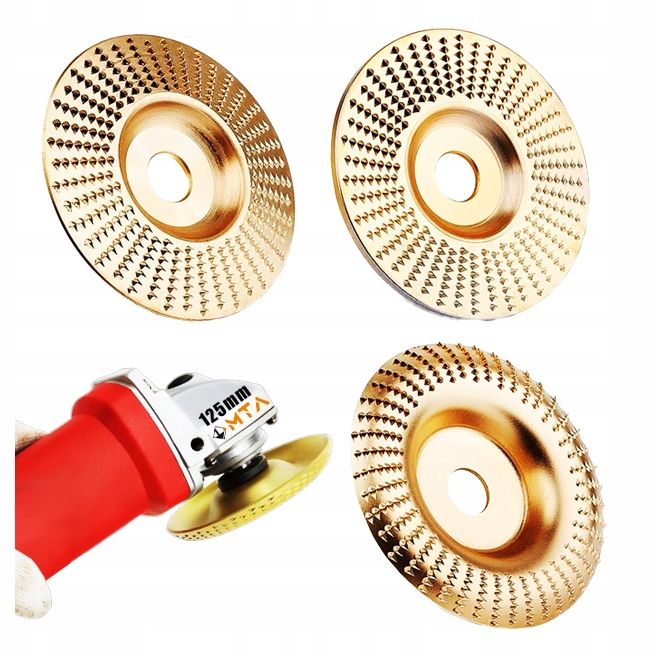 3x Tarcza Do Szlifowania Frez Do Drewna 125mm 22,2 Komplet Frez Tarnik