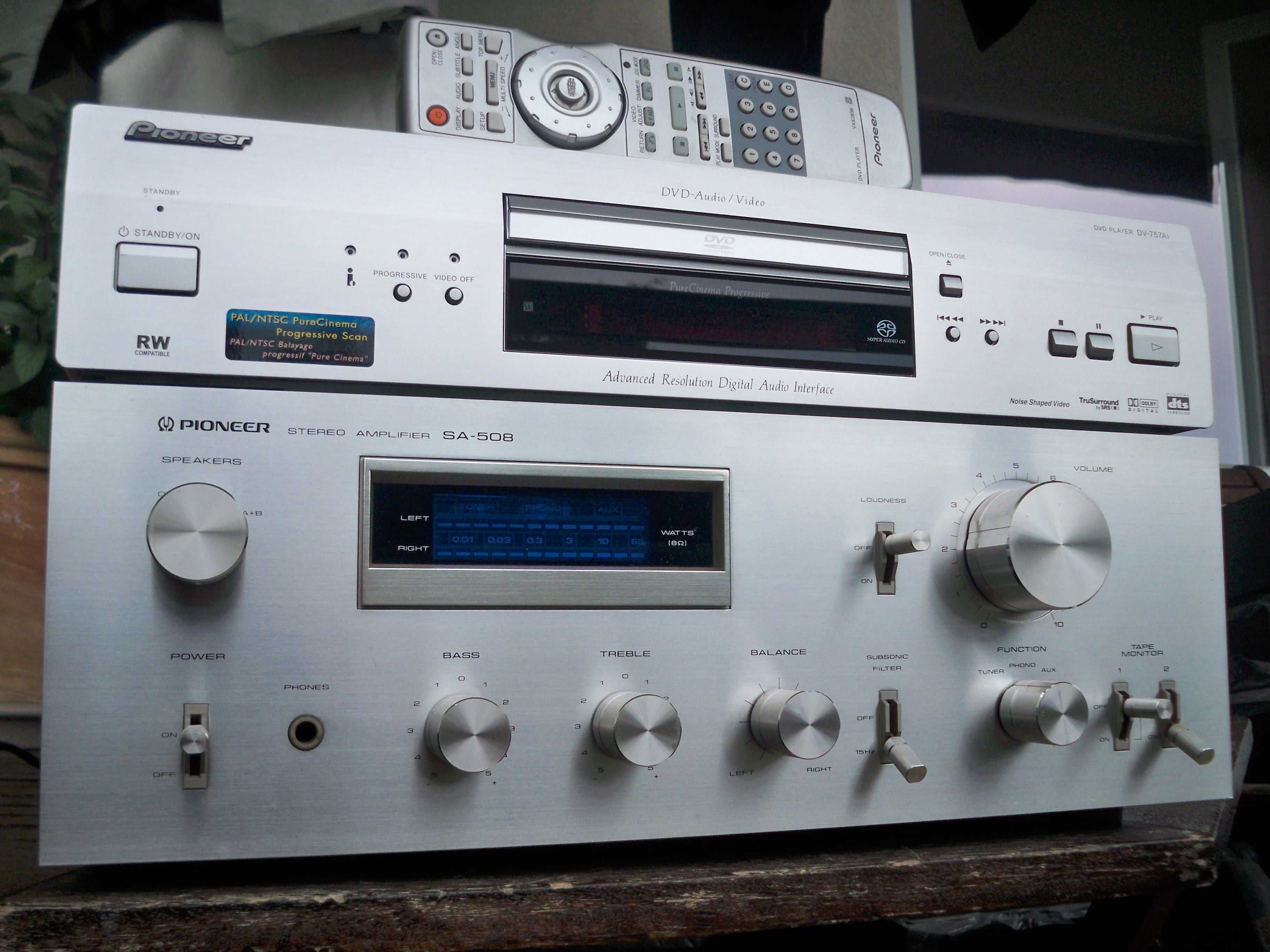 wieża wzmacniacz Pioneer SA-508 i tuner TX-608