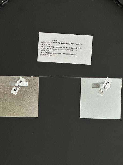 Lustra owalne w ramie