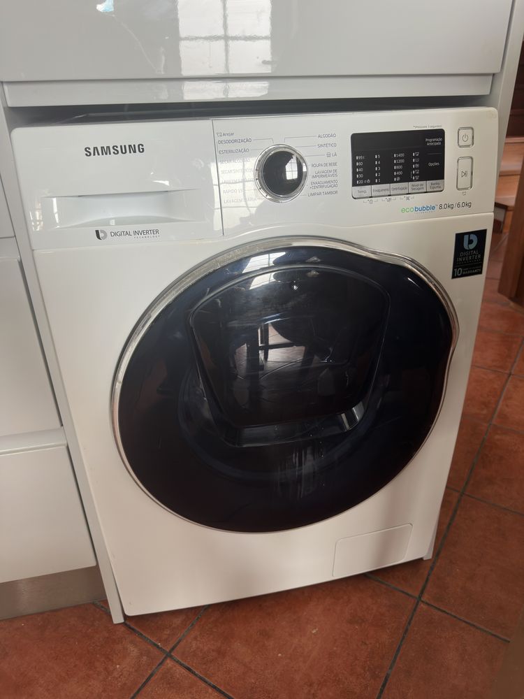 Maquina lavar e secar Samsung eco bubble 8kg/6kg