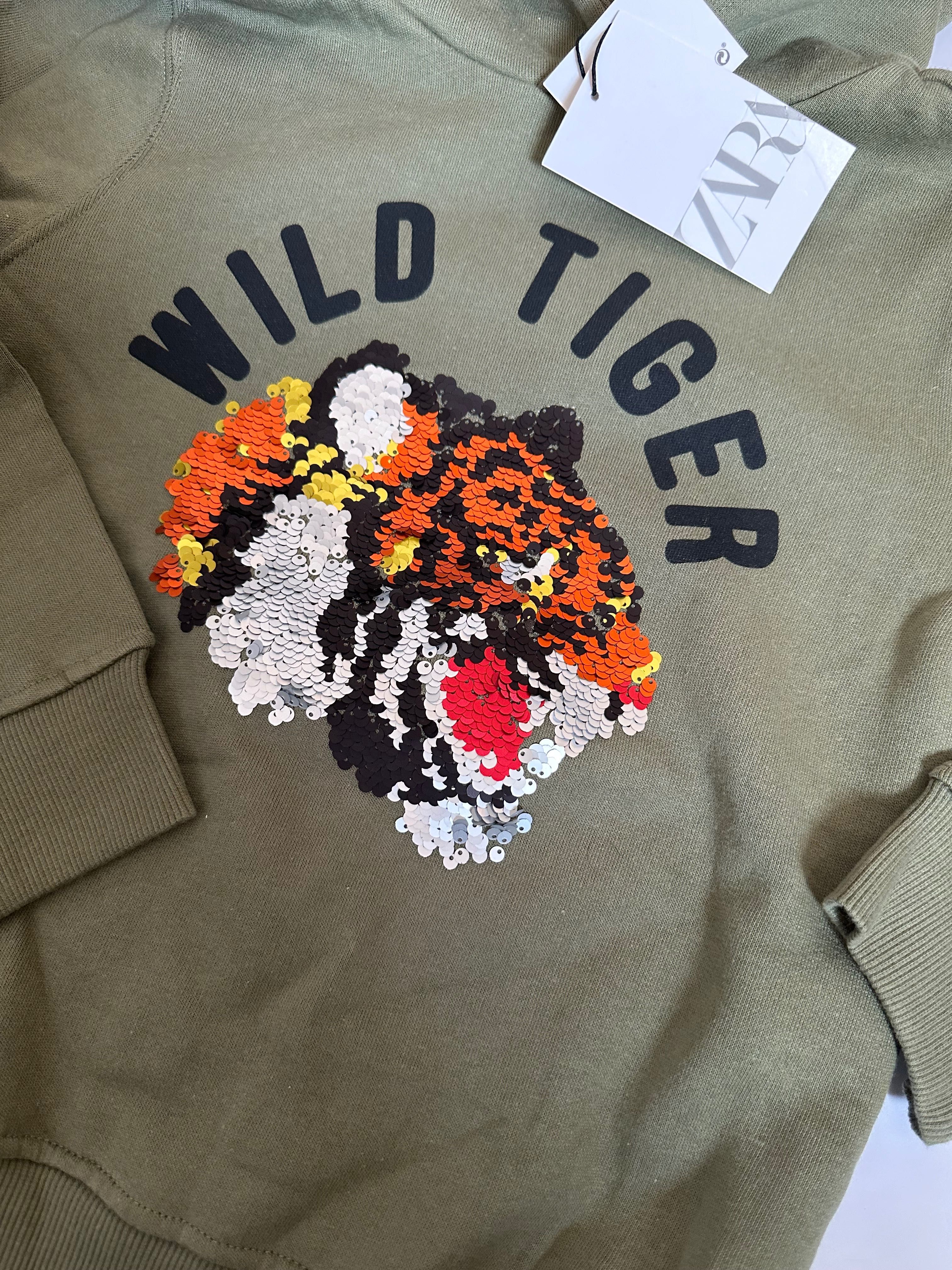 Zara bluza Wild Tiger i rower nowa 134