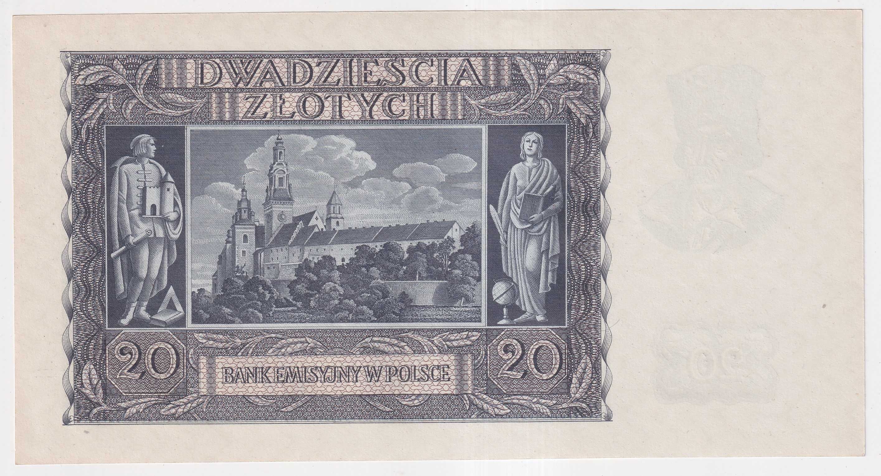 20 ZŁOTYCH 1940 r. stan 1