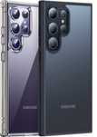 Meifigno etui pancerne Samsung Galaxy S23 Ultra 2szt bezbarwne czarne
