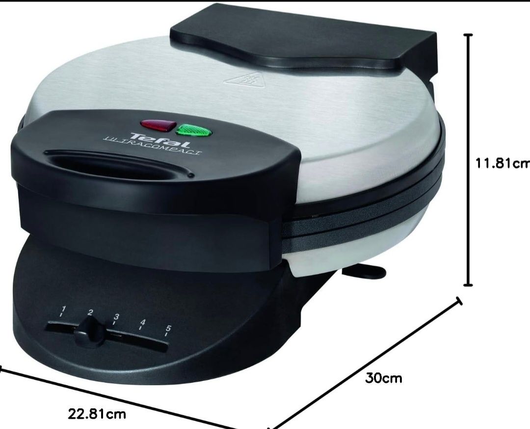Gofrownica Tefal 1000 W srebrny/szary